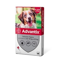 Advantix 2.5 ML Pipeta Antipulgas Perros 10 - 25 KG